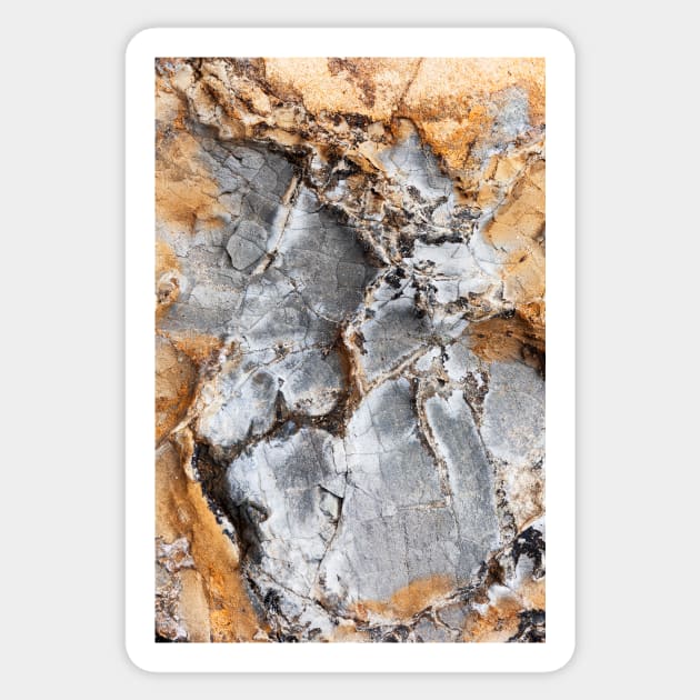 Abstract Rustic Orange Texture Erosion Sticker by textural